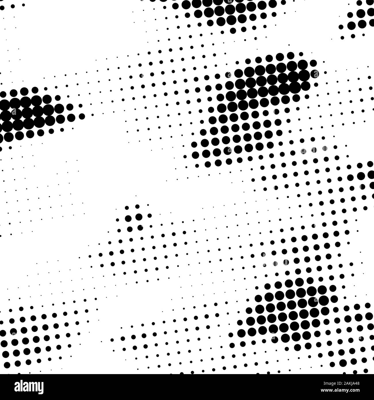 Gros et petits points noirs sur fond monochrome. Motif abstrait de cercles ronds. Banque D'Images