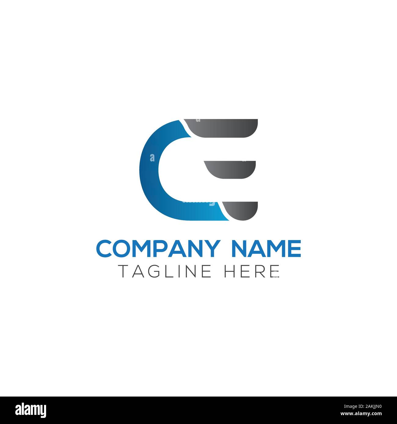 CE Logo Lettre initiale avec les créateurs d'entreprise moderne Typographie Vector Modèle. Creative Résumé LETTRE CE Logo Design Illustration de Vecteur