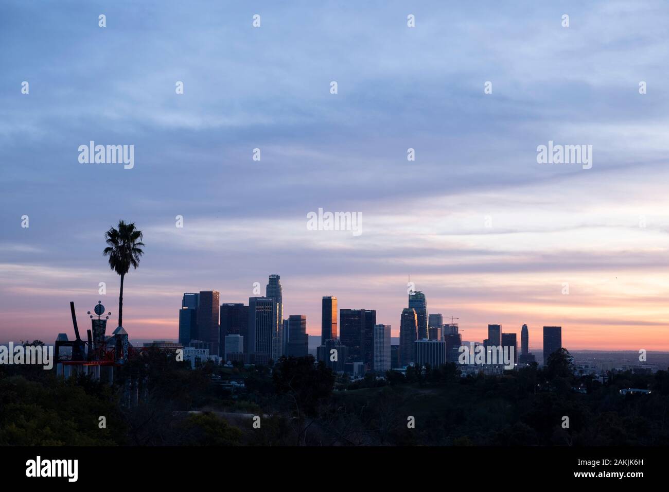 Vue sur le centre-ville de Los Angeles Banque D'Images