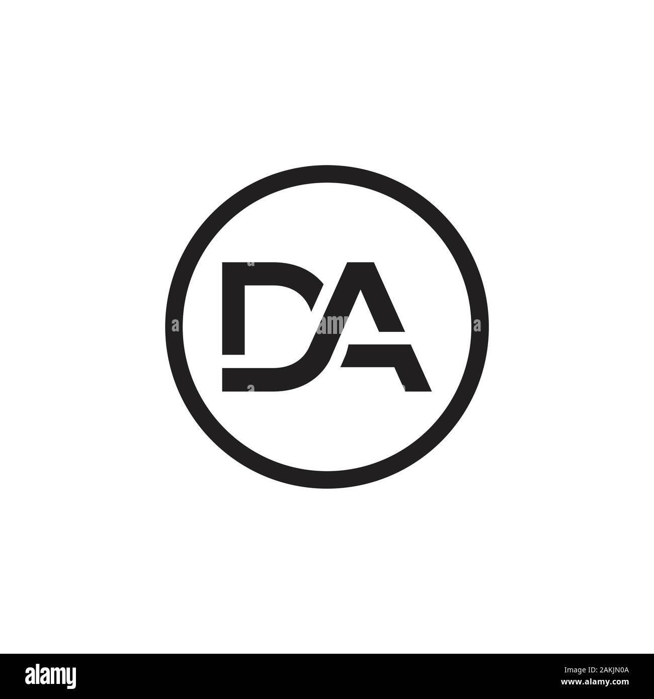Lettre initiale DA Logo avec Creative Business moderne Typographie Vector Modèle. Résumé de création logo Lettre DA vecteur. Illustration de Vecteur