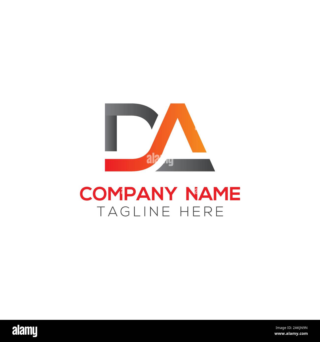 Lettre initiale DA Logo avec Creative Business moderne Typographie Vector Modèle. Résumé de création logo Lettre DA vecteur. Illustration de Vecteur
