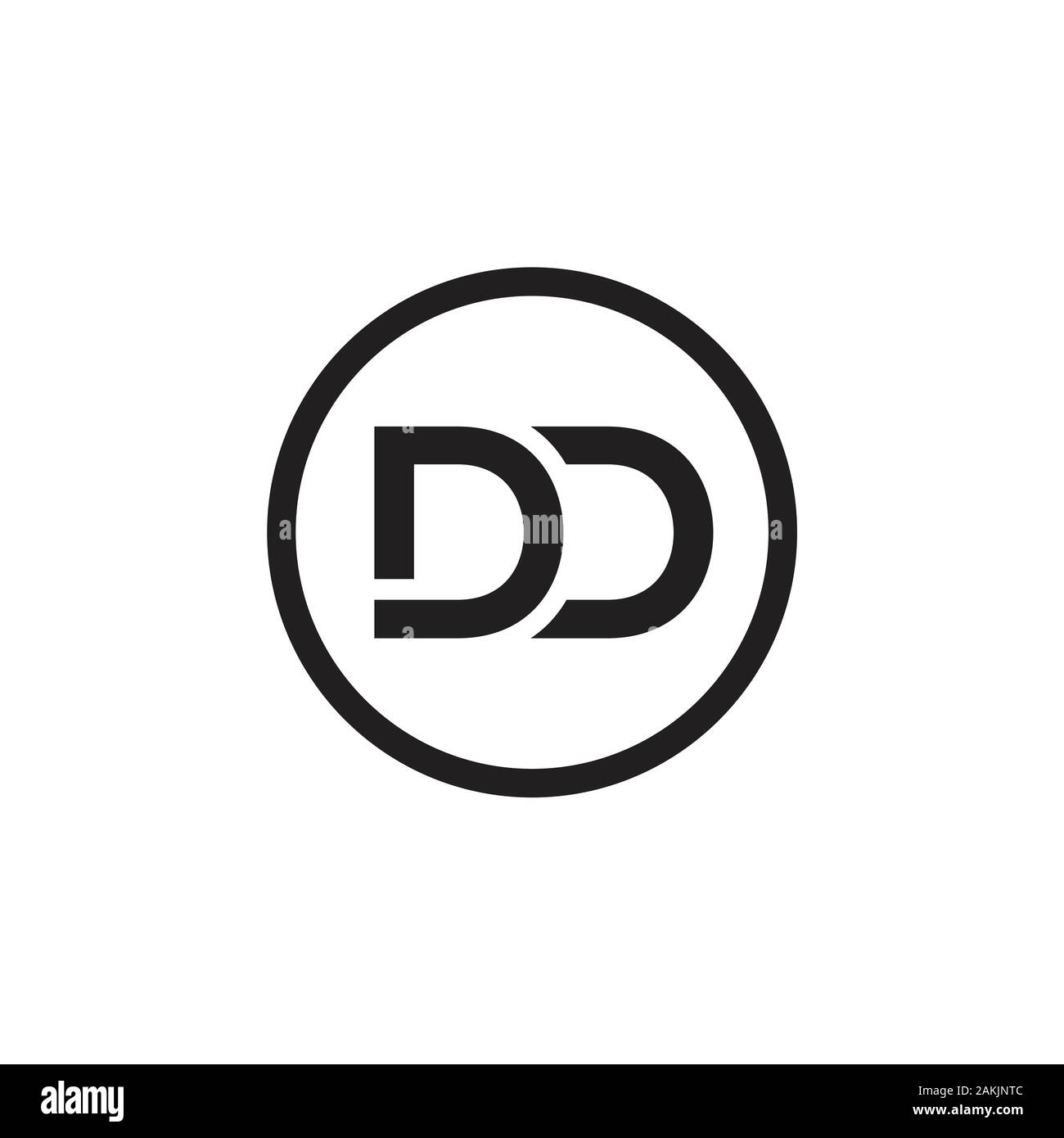 Lettre DD initial avec le logo d'affaires moderne créative Typographie Vector Modèle. Résumé de création logo DD Lettre vecteur. Illustration de Vecteur