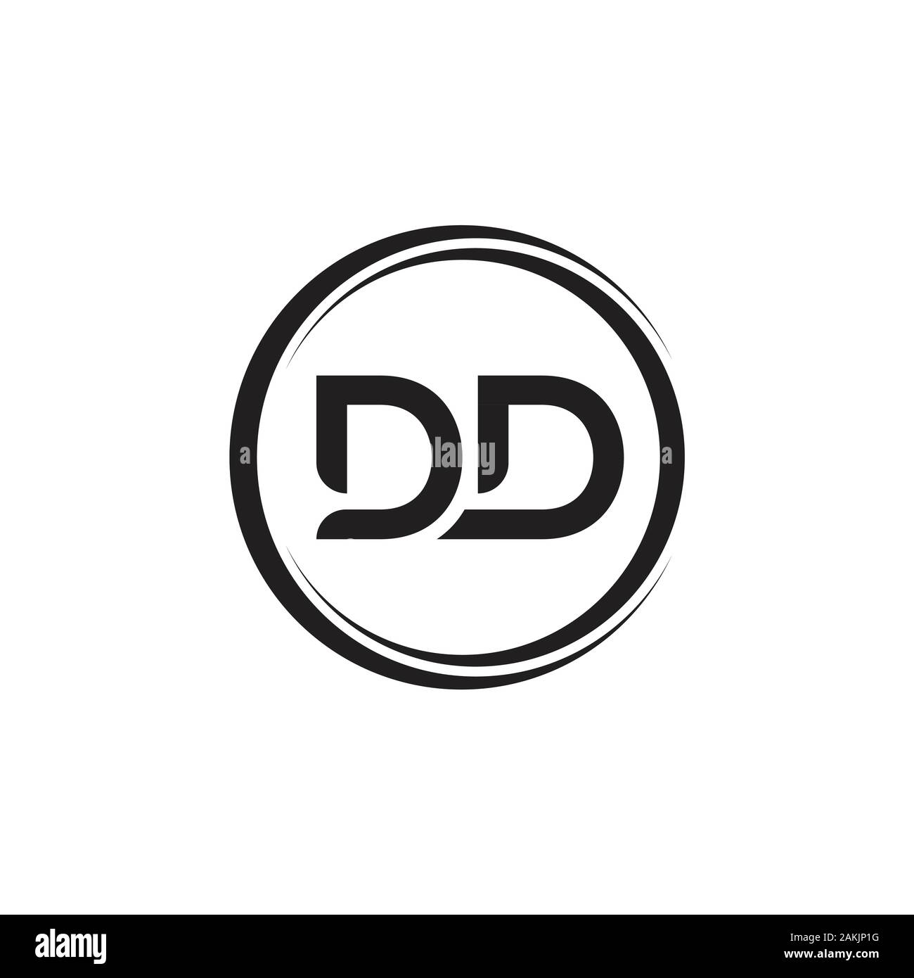 Lettre DD initial avec le logo d'affaires moderne créative Typographie Vector Modèle. Résumé de création logo DD Lettre vecteur. Illustration de Vecteur