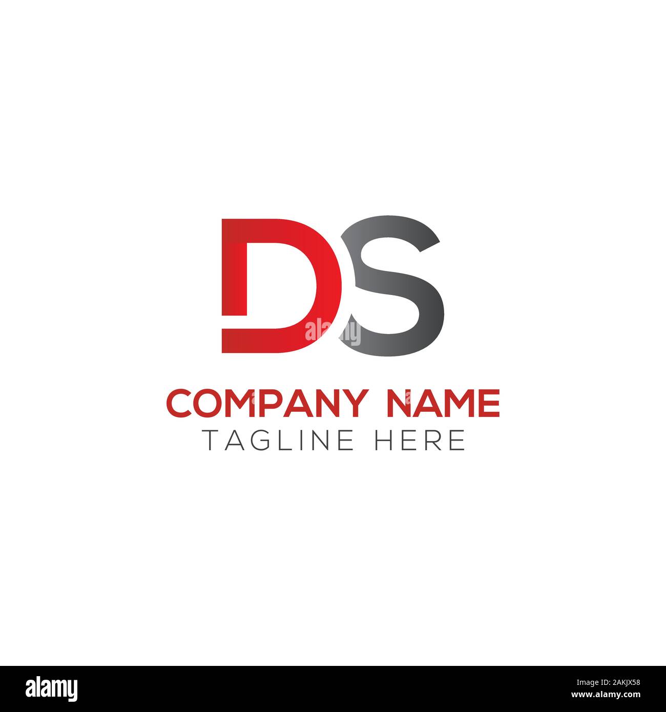 Initial DS Lettre d'affaires moderne créative avec Logo Typographie Vector Modèle. Résumé de création logo Lettre DS vecteur. Illustration de Vecteur