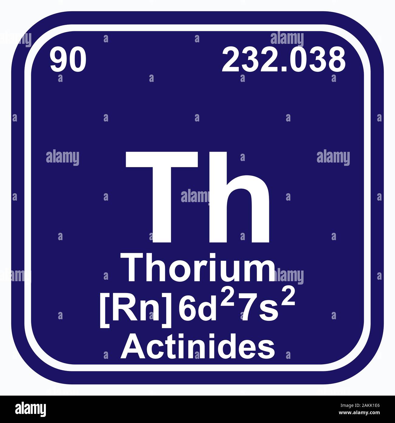 Thorium Tableau périodique des éléments Illustration du vecteur eps 10 Illustration de Vecteur