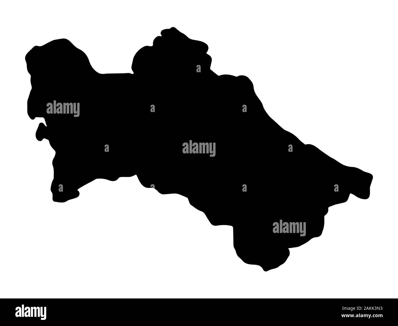 Carte du Turkménistan Silhouette Noir Illustration du vecteur eps 10 Illustration de Vecteur