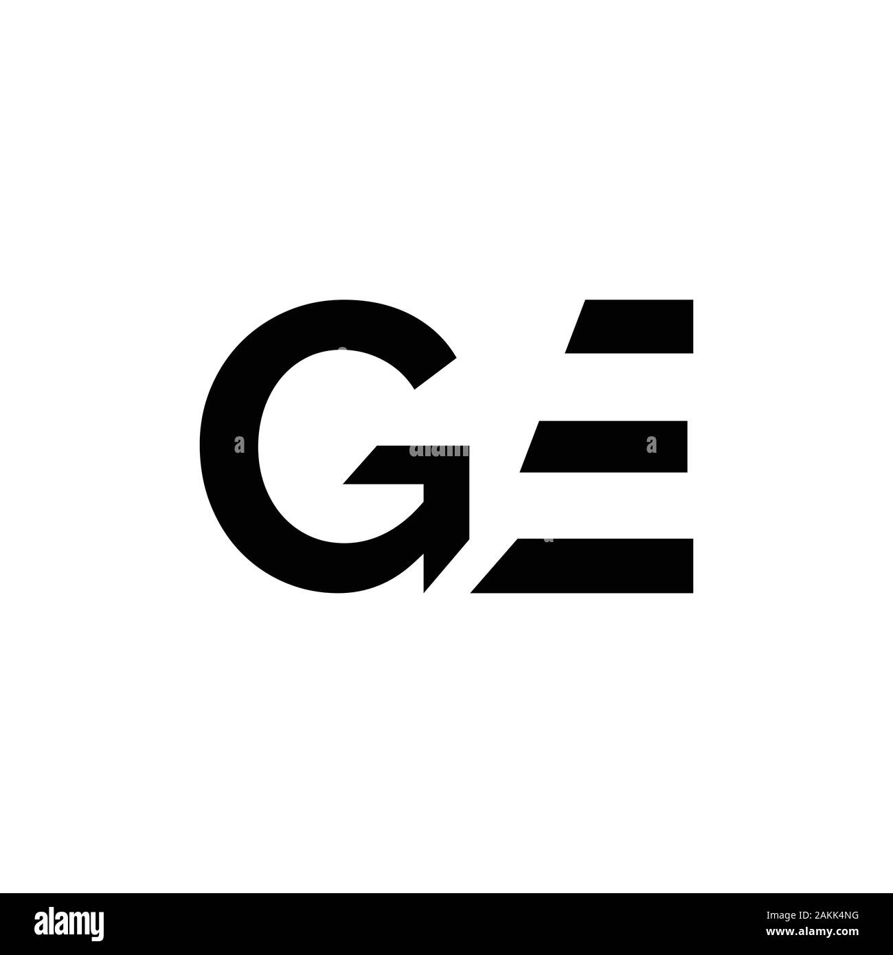 GE initiale Lettre Logo mixte. GE Lettre type modèle vecteur de conception de logo. Résumé Lettre GE Logo Design Illustration de Vecteur