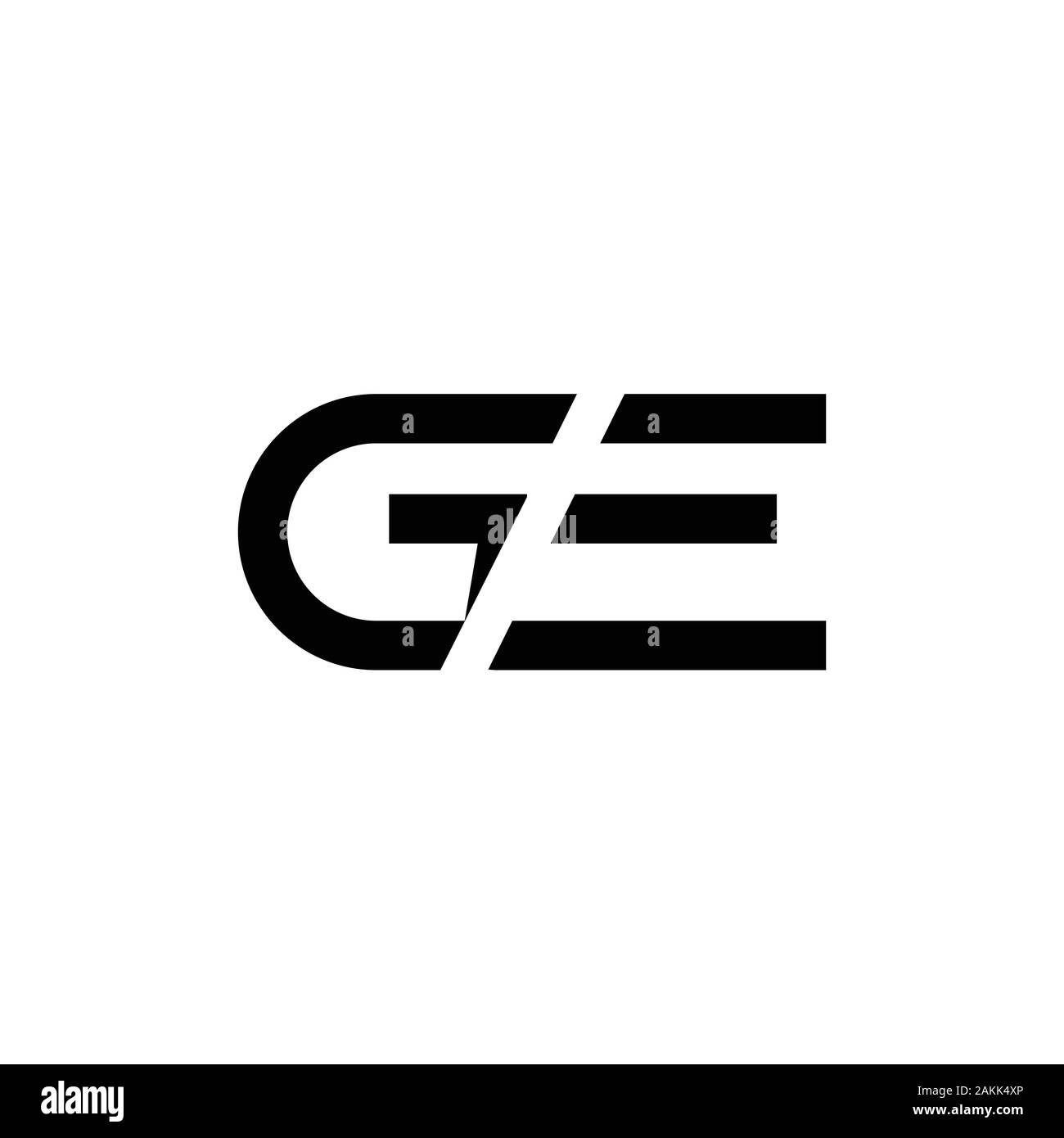 GE initiale Lettre Logo mixte. GE Lettre type modèle vecteur de conception de logo. Résumé Lettre GE Logo Design Illustration de Vecteur