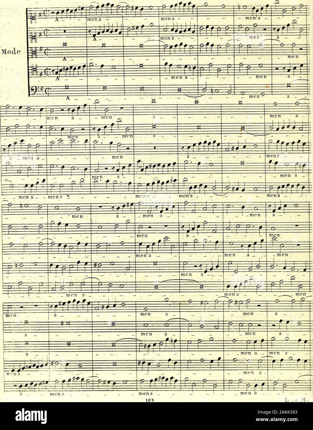 Primizie di Canto fermo . 106 sujets ACinq concertes. 4eMode. L .4.M. Banque D'Images