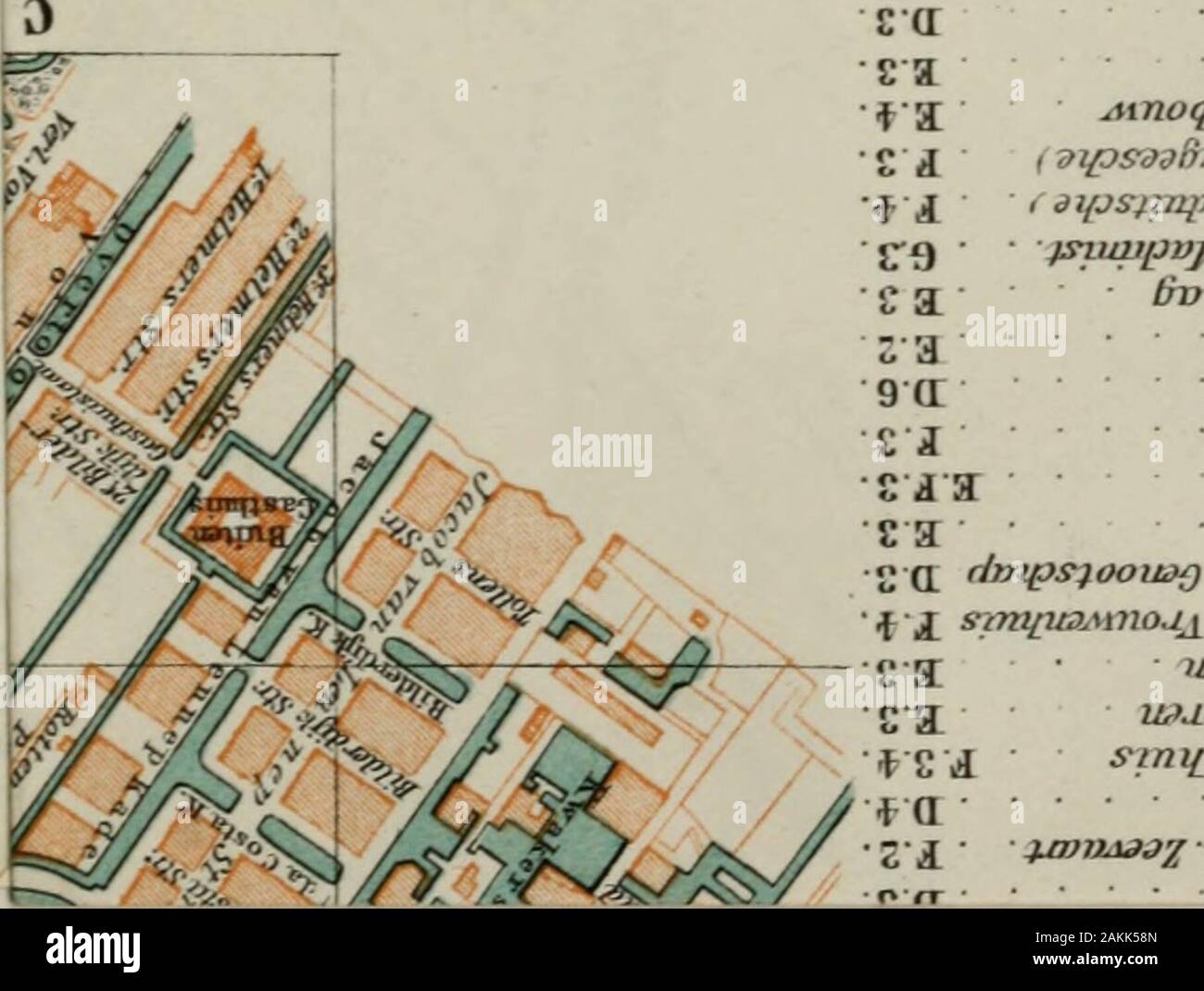 La Belgique et l'HollandHandbook aux voyageurs . es, 1 fl. par heure - voile de bateau, 1 fl. par h Zandvoort, un village sur la marge extrême de la chaîne-ofsand hills, est récemment devenu si populaire que presque à rivaliser avec Scheve-ningen comme un lieu de baignade en mer. Le chemin de fer (gare dans le village,voir ci-dessous) se termine au pied des dunes. De la gare (omn.pour les dunes) un escalier monte à un Oallery, contenant boutiques, des cafés^s, etc. jouxtant la galerie est l'hôtel Kur-Zaal, avec une terrasse et pavillon de musique sur le côté à côté de la mer.L'ensemble de la colonie est une création des dix derniers oui Banque D'Images