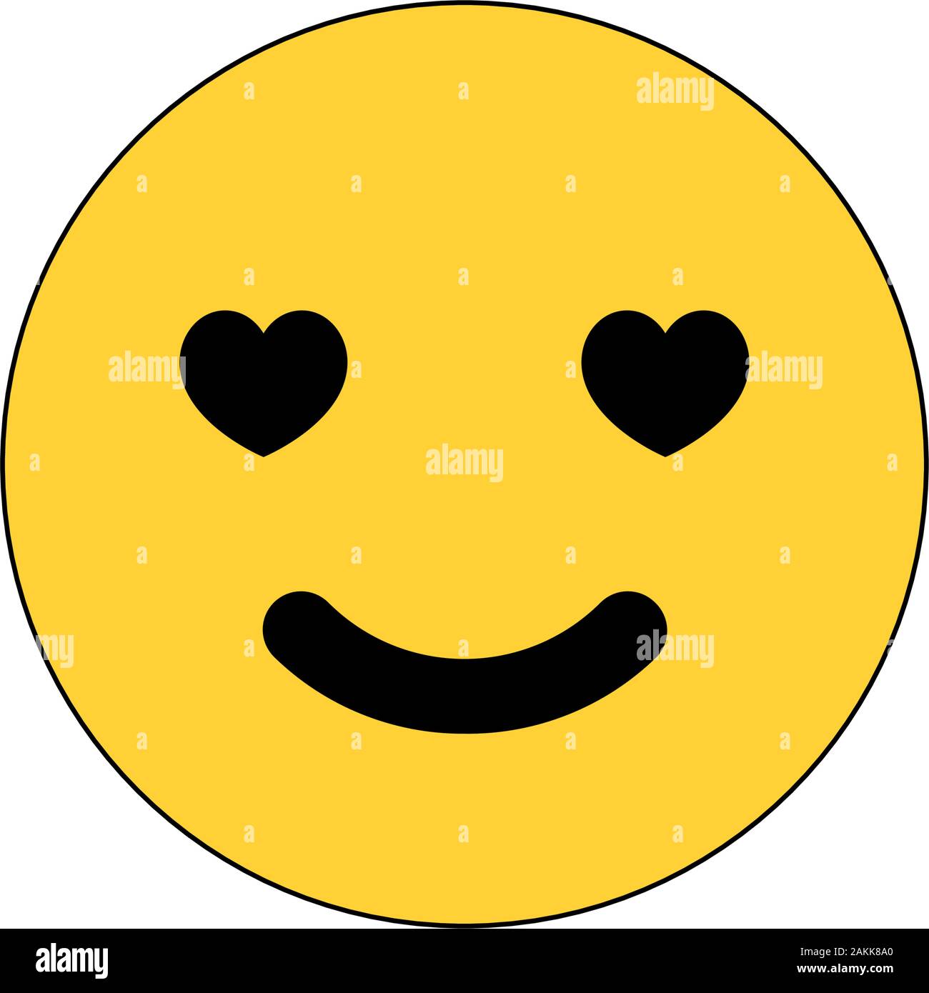 L'icône de sourire. Heureux smiley. Émoticône souriant. Vector jaune symbole. Vector Illustration de Vecteur