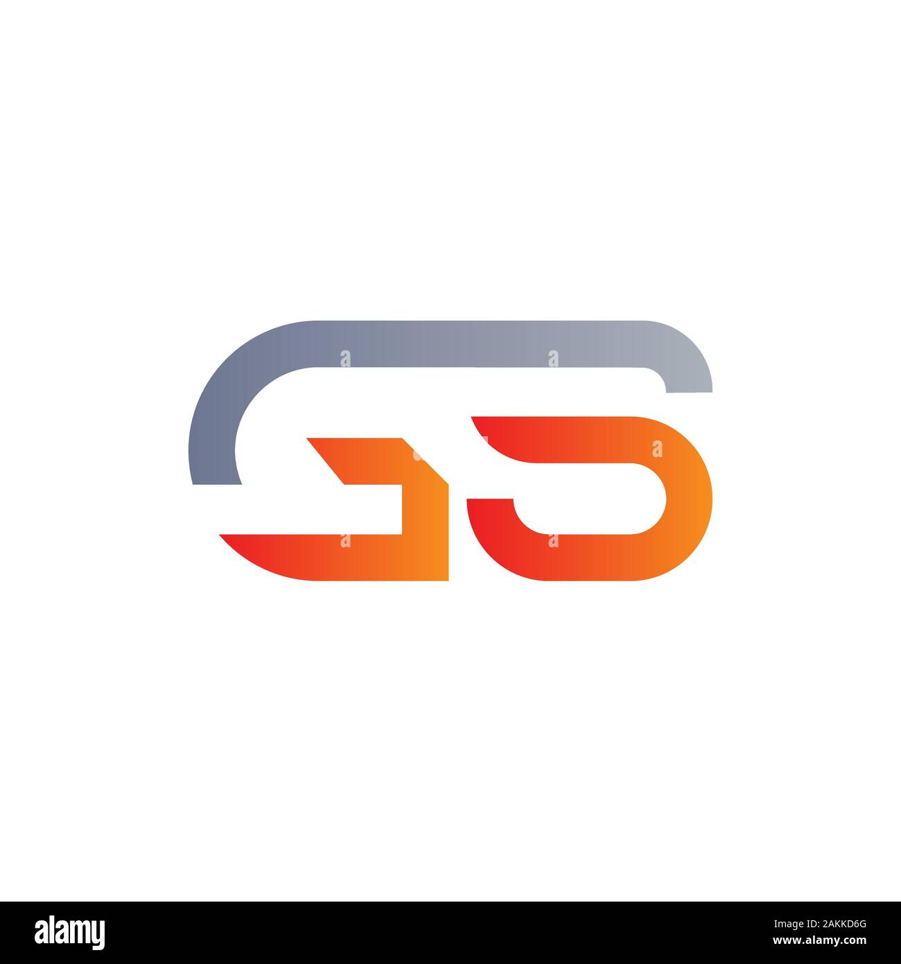 GS initiale Lettre Logo mixte. Conception de Logo Type GS Lettre modèle de scénario. Résumé Lettre GS Logo Design Illustration de Vecteur