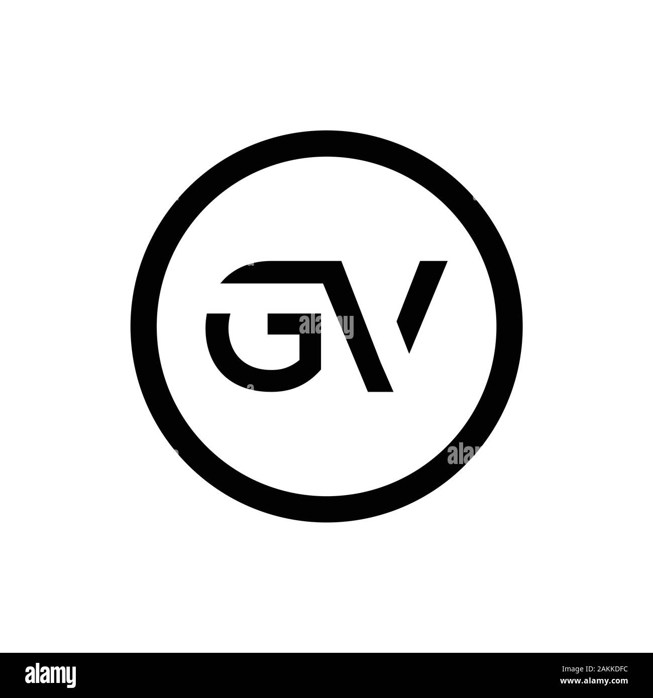 GV initiale Lettre Logo mixte. GV lettre Type Logo Design vector modèle. Résumé Lettre GV Logo Design Illustration de Vecteur