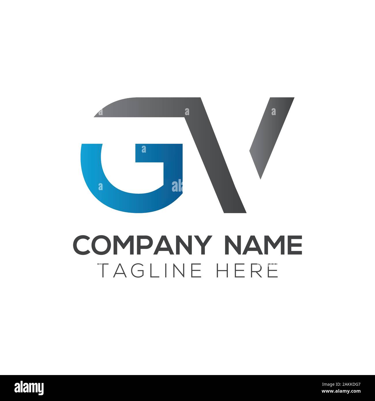 GV initiale Lettre Logo mixte. GV lettre Type Logo Design vector modèle. Résumé Lettre GV Logo Design Illustration de Vecteur