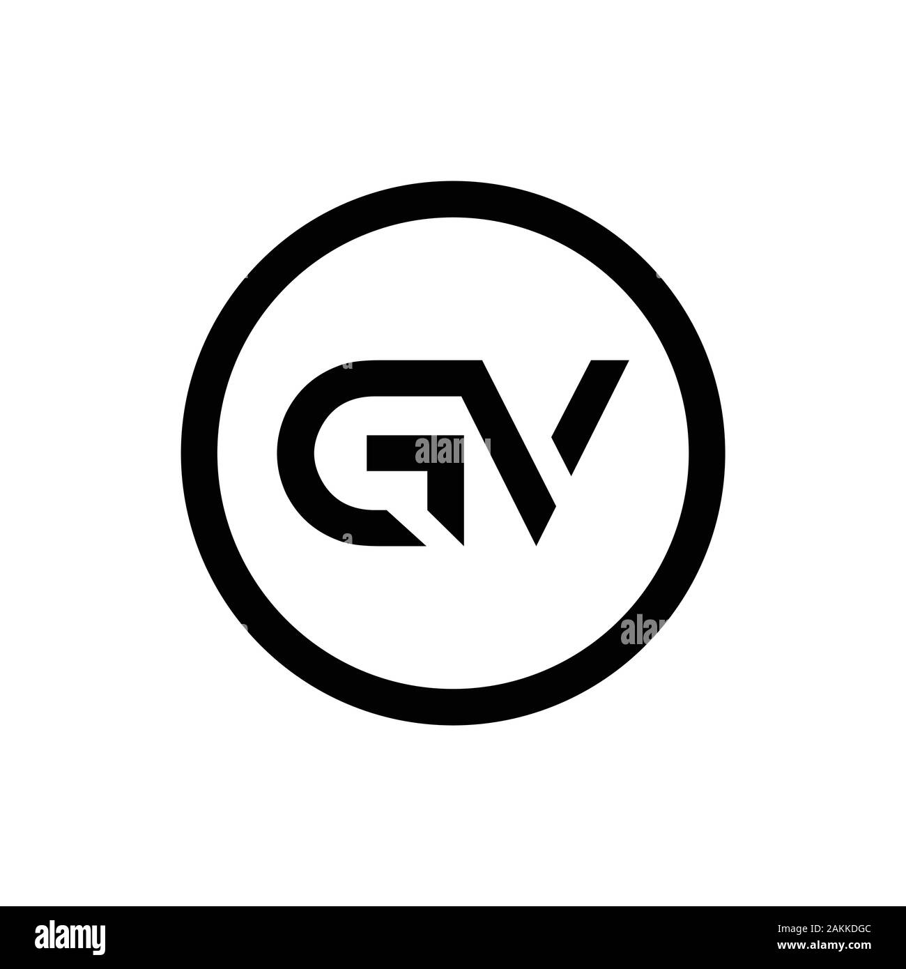 GV initiale Lettre Logo mixte. GV lettre Type Logo Design vector modèle. Résumé Lettre GV Logo Design Illustration de Vecteur