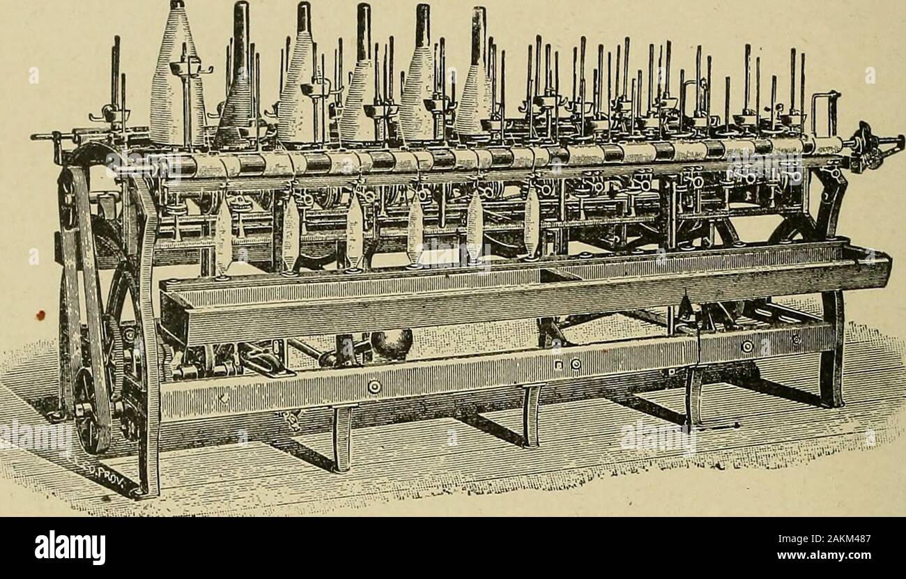 Cyclopedia of textile travail : une bibliothèque de référence générale sur le coton, de laine et de fils de laine peignée, tissage, fabrication de la conception, de la chimie et de teinture, de finition, le tricot, et les sujets . nclure mens shirts et tiroirs, andladies vestes et pantalons ; la troisième classe y compris toute la longueur du flexible andhalf, plein jeu, ou en forme de coupe, et transparente. Un knittershould être bien versé dans l'art du tricot dans les trois classes d'être compétente pour remplir les meilleures positions et obtenir la maîtrise. Le cône du dévidoir. Les fils de laine douce, et les mélanges et le soutien auxquels forcotton fils marchandises nervuré, sont usua Banque D'Images