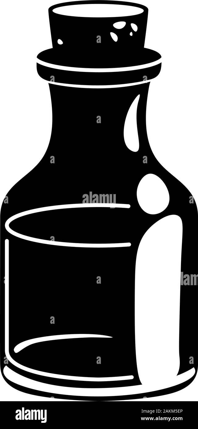 Glyph Huile de Massage pour spa salon de beauté, flacon silhouette noire icône. Parfum essentiel de l'aromathérapie. Parfum de bien-être. Ayurveda médical vecteur isolé pictogramme. Illustration de Vecteur