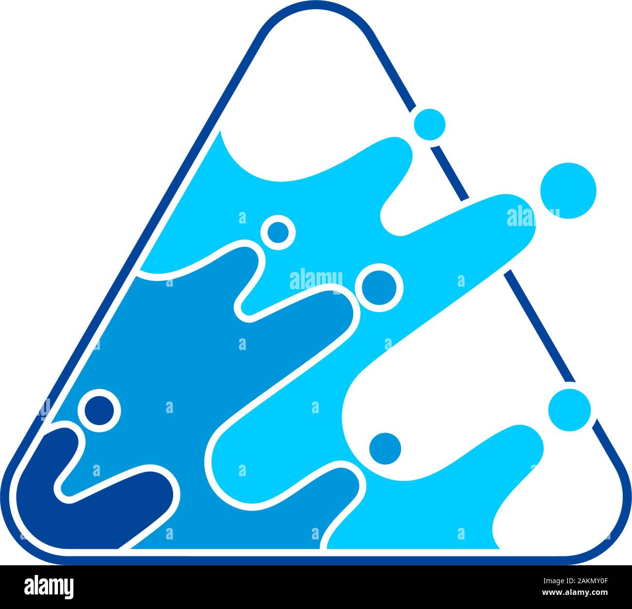 3d motion liquide triangle décoration design vector logo Illustration de Vecteur