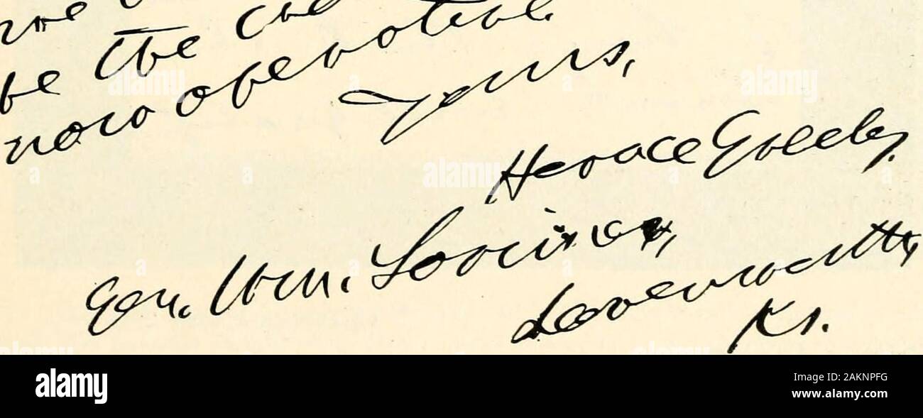 Mémoires du général William Larimer et de son fils William HHLarimer, deux des fondateurs de la ville de Denver ; . ^. ^^^^ New York, mai 14, 1872.Cher général : Nos amis sont en train d'organiser. Nous allons bientôt être en forme foraction. Tout est bien ici, et chaque jour s'élargit et approfondit l'actuel.Si nous sommes battus ce doit être le travail de causes non maintenant opérationnel. Le vôtre, le général Horace Greeley Larimer Wm, Leavenworth, Kansas. 199 b Banque D'Images