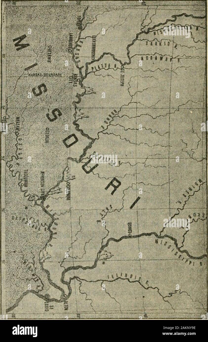 L'âge de glace en Amérique du Nord et son incidence sur l'antiquité de l'homme 5 edwith beaucoup de nouvelles cartes et ill., enland réécrit pour intégrer les faits que le mettre à jour, avec des chapitres sur le lac Agassiz et la cause probable de glaciation . MissouriGeological de l'enquête a révélé un certain nombre de grandes bowldersin la vallée de la rivière Osage soixante milles au-dessus de son junctionwith le Missouri et quarante milles au sud de l'extrême-limitof l'extension des glaciers. Il n'est pas possible de retrouver forsuch bowlders dans cette position, sauf sur l'suppositionthat ils ont été émises il y a un bac à par Banque D'Images