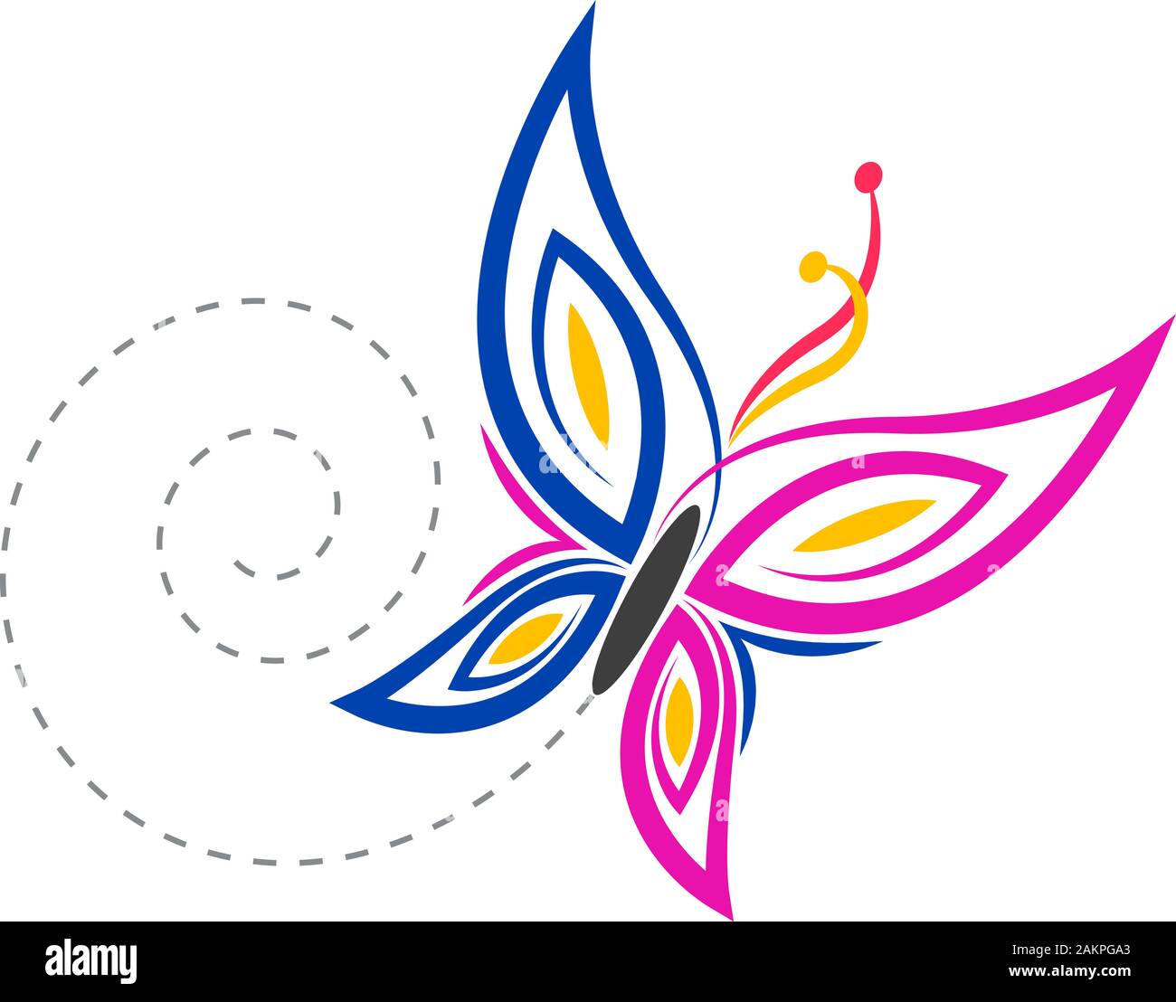 logo de papillon Banque D'Images