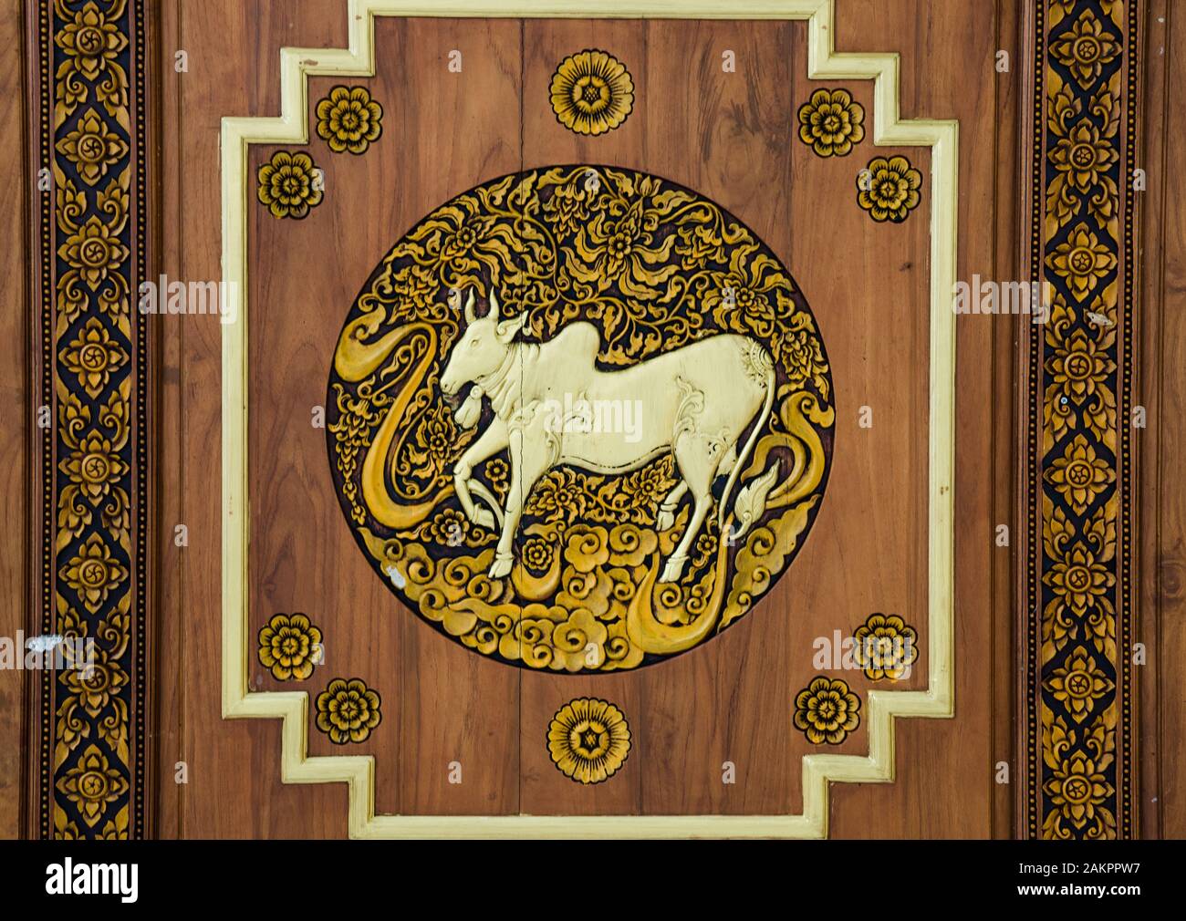 bois taurus zodiaque symbole de la crique Banque D'Images