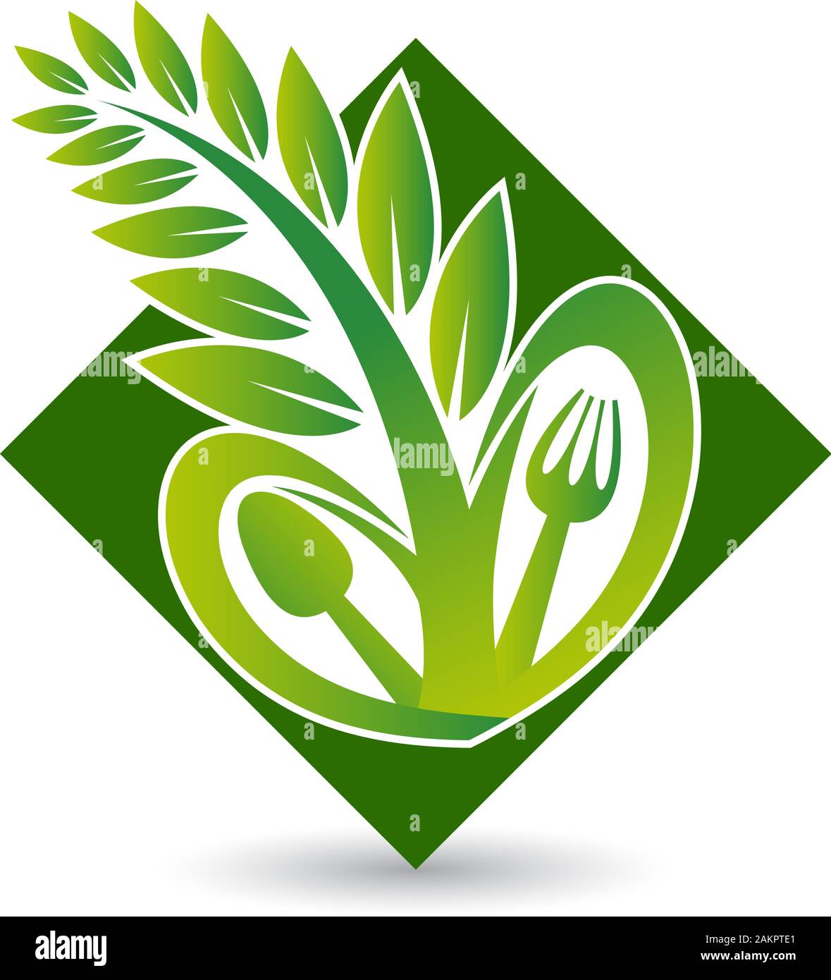 Logo du restaurant végétarien Banque D'Images