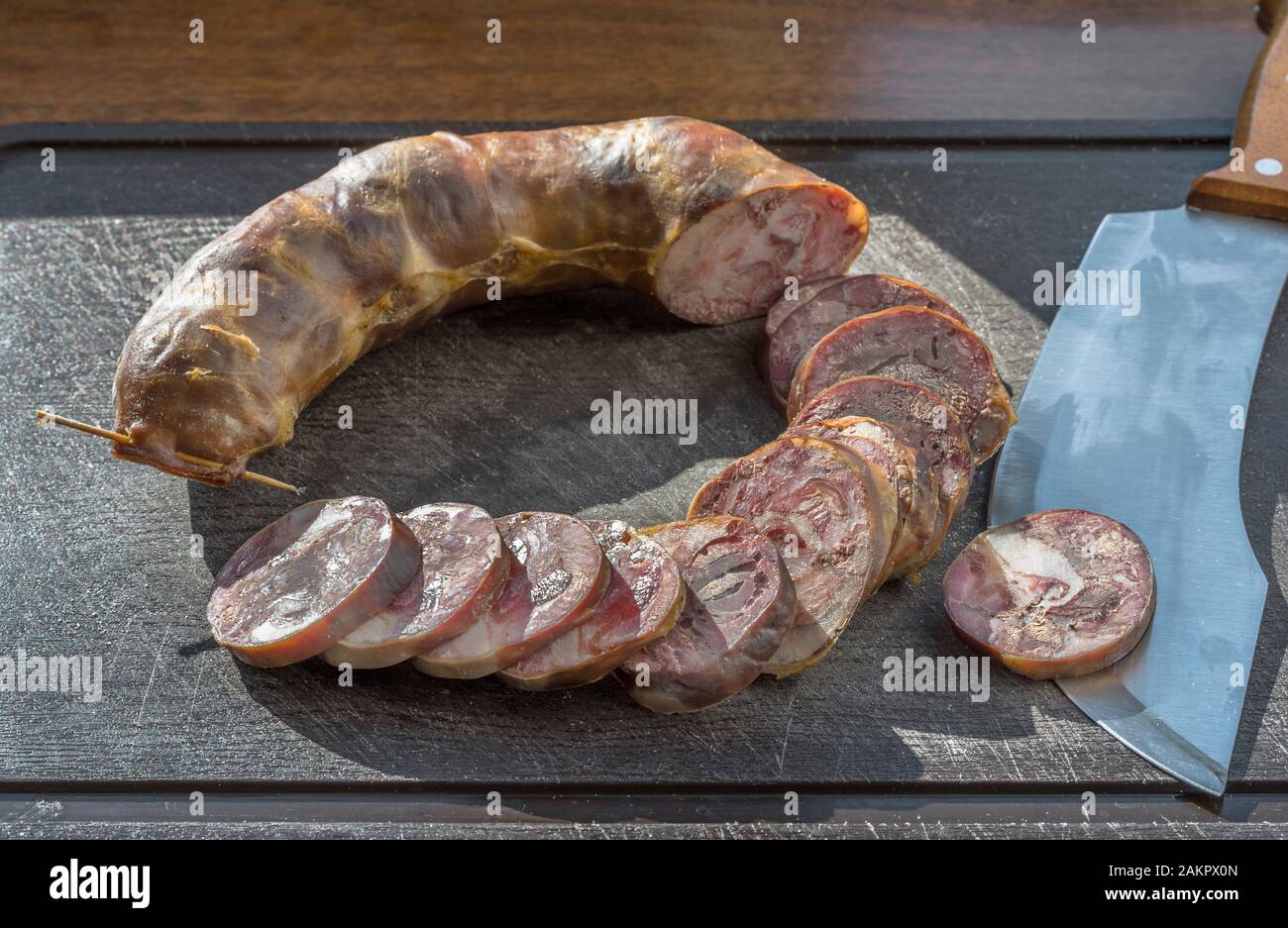 Qazi ou kazy - plat traditionnel de saucisses de certains groupes ethniques asiatiques Banque D'Images