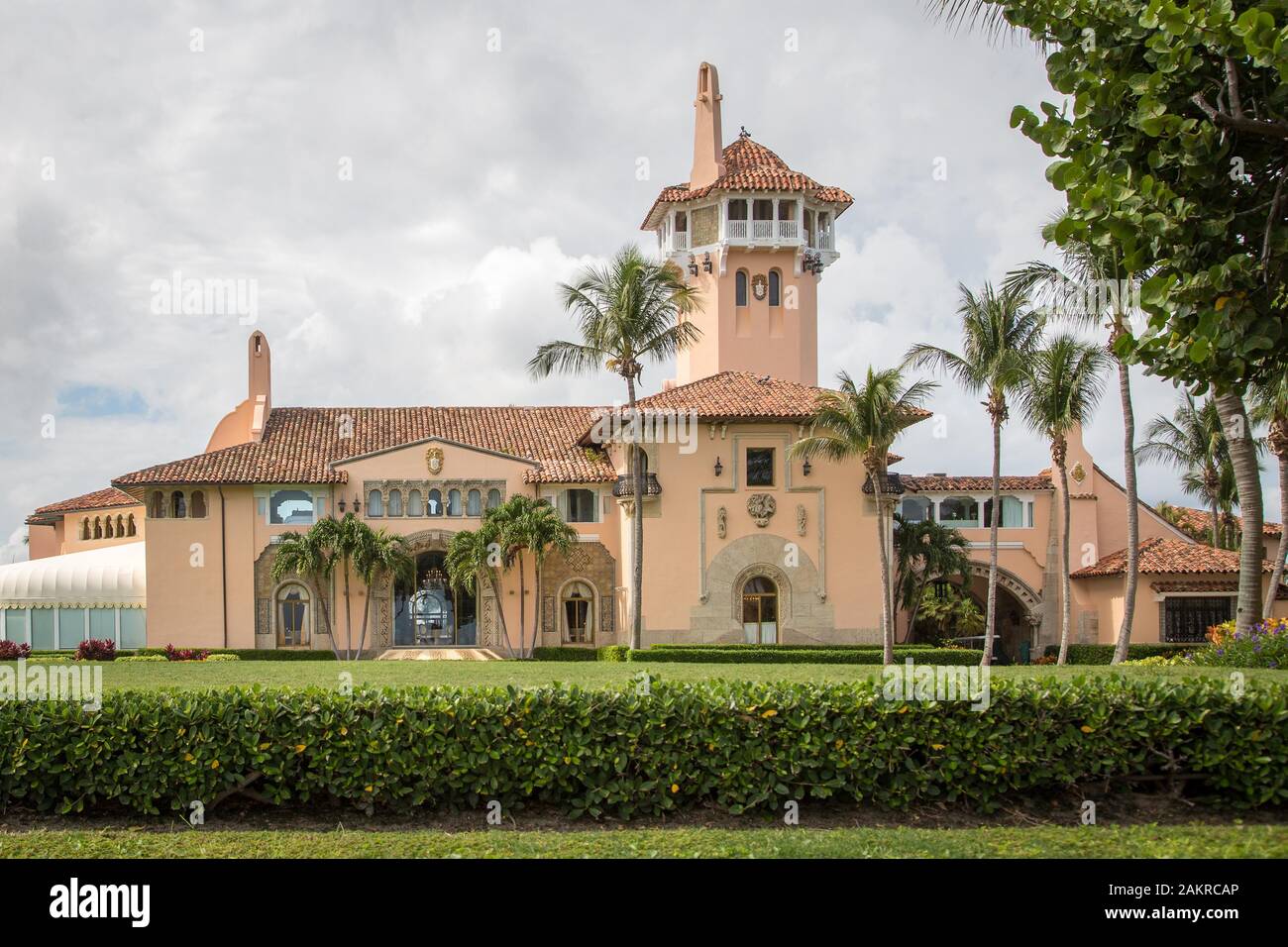 Club privé Mar-a-Lago, succession de Donald Trump, Palm Beach, Florida, USA Banque D'Images