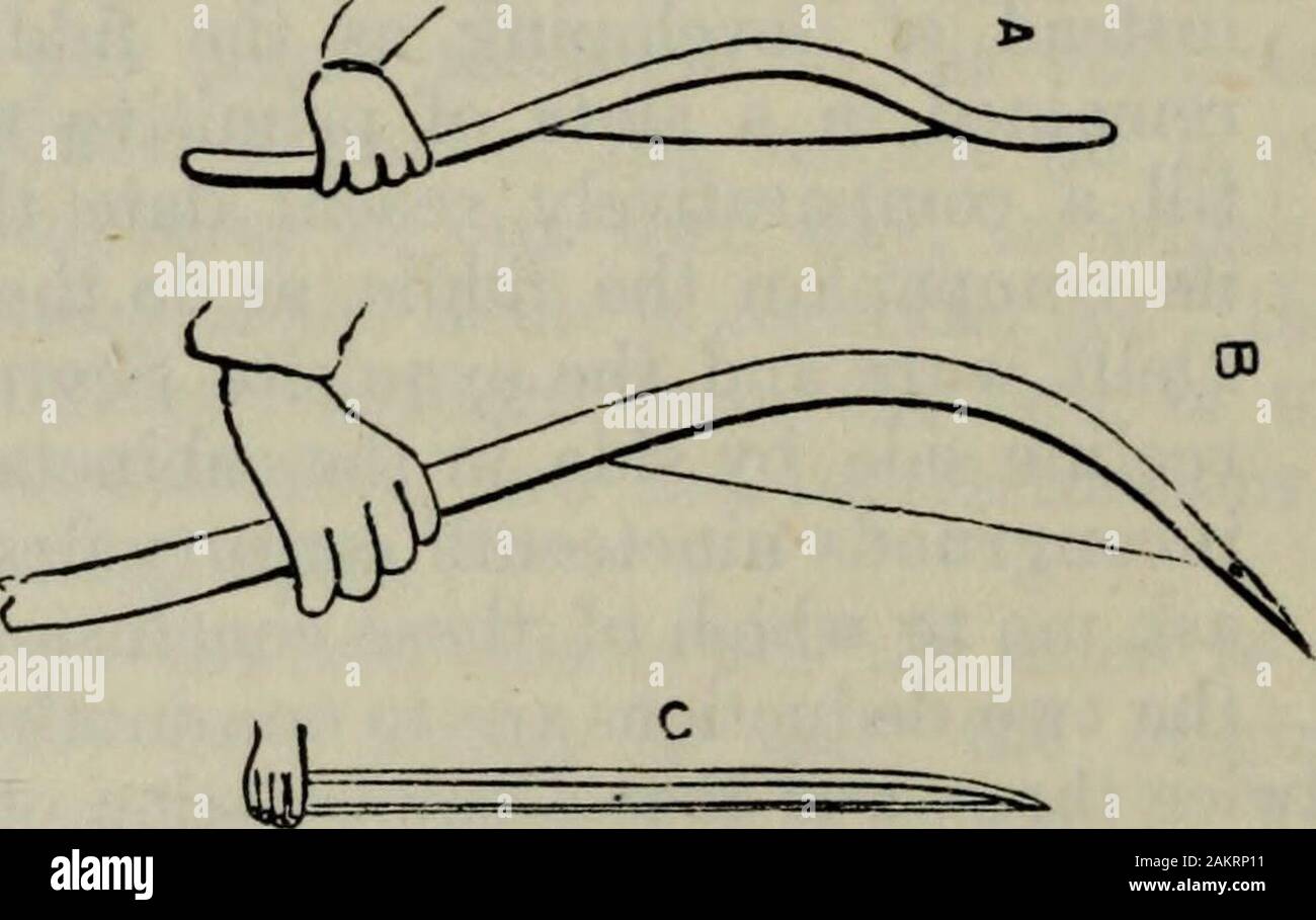 Lutherie, comme c'était et c'est : d'être un historique, théorique et pratique traité sur la science et l'art de lutherie, pour l'utilisation des luthiers et des joueurs, amateur et professionnel . Pio. 54. arbalètes de tne onzième siècle. A ET B, à partir d'un livre de prière dans la bibliothèque d'theConvent de Neuberg, près de Vienne (Crwth bow). C, à partir de la plaque émaillée creusé jusqu'nearSoissons (probablement xiiie siècle). D, à partir de la MS. de la Bibliothèque de Saint Martial Limoges,Crwth (Bow). Dans les arcs du treizième siècle (fig. 56), on trouve 1 J. Strutt, Glig-Gamena-ange lcod ; ou, les sports et les loisirs de l'Angleterre(Londo Banque D'Images