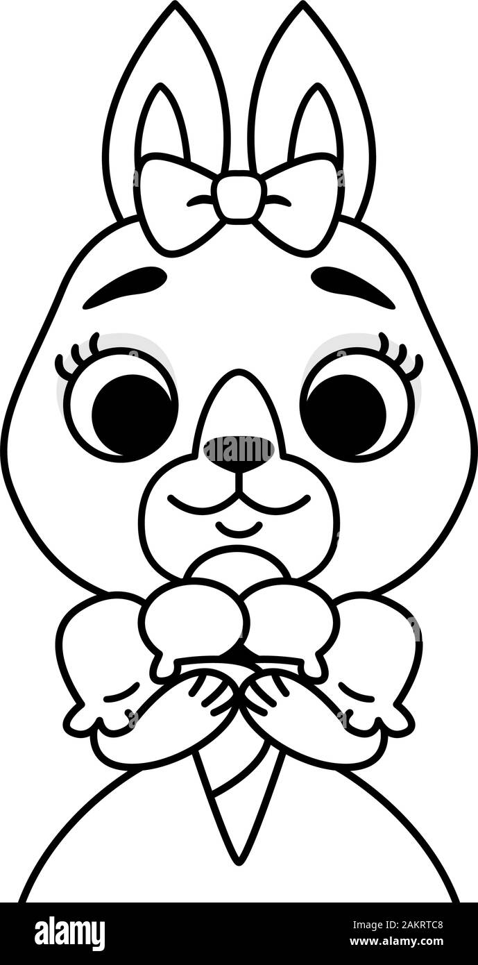lapin banque d images noir et blanc alamy coloriage de temps pain