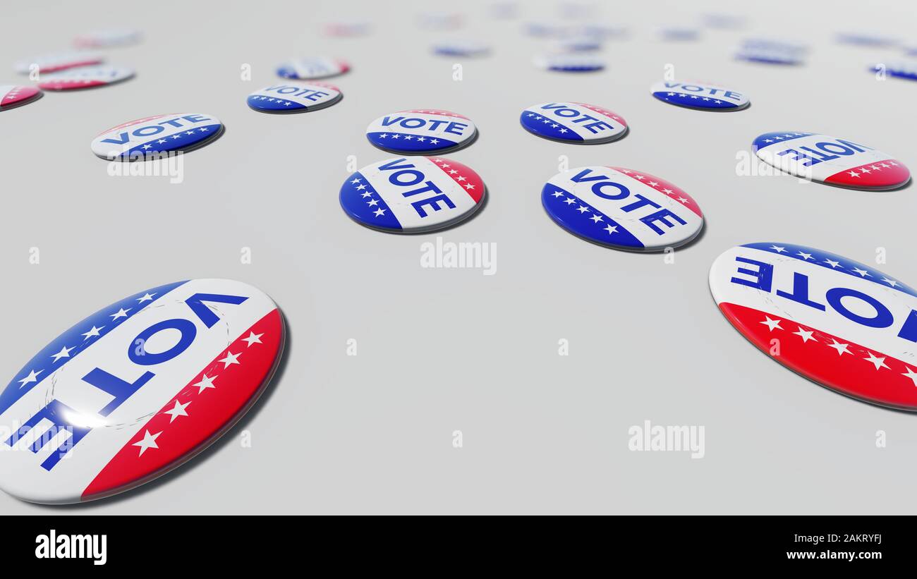 US Elections USA Vote Concept rendu 3D Banque D'Images