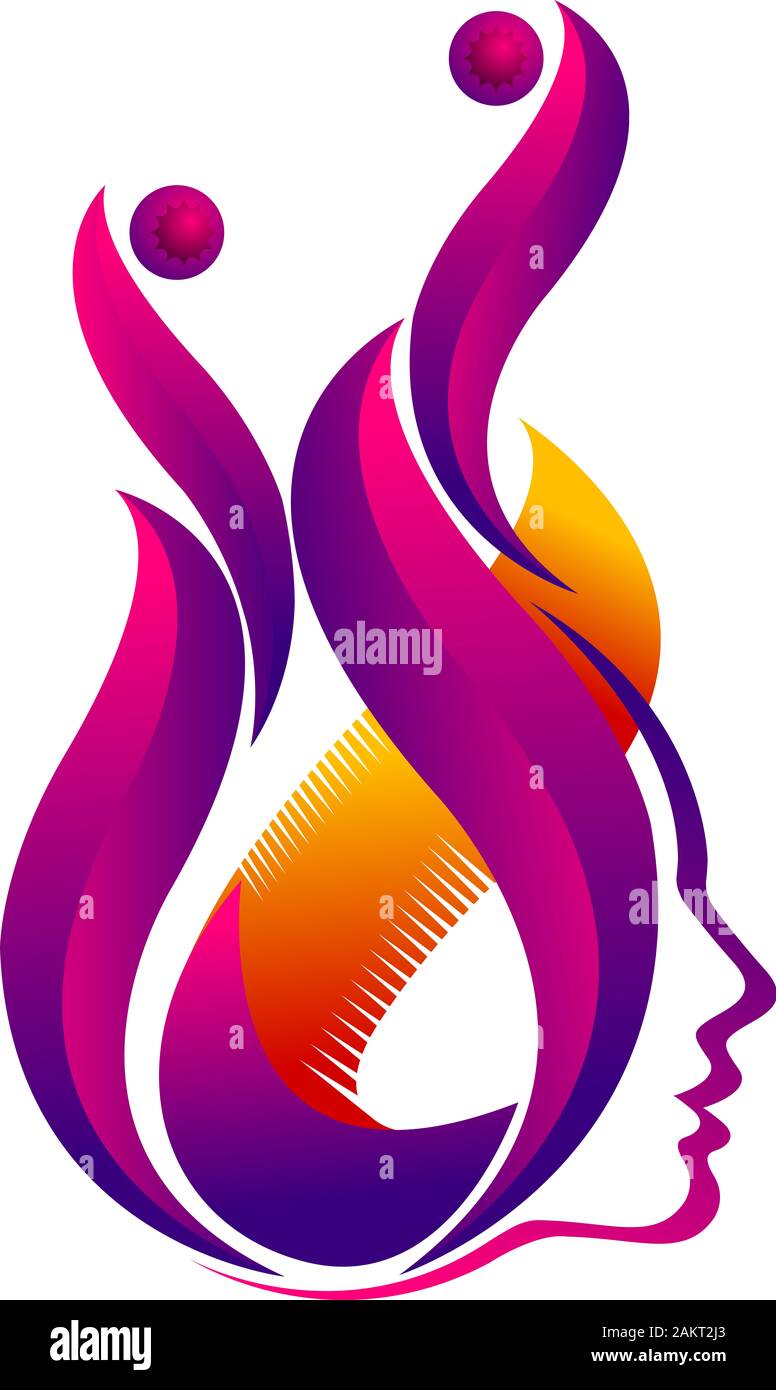 logo de flamme faciale Banque D'Images
