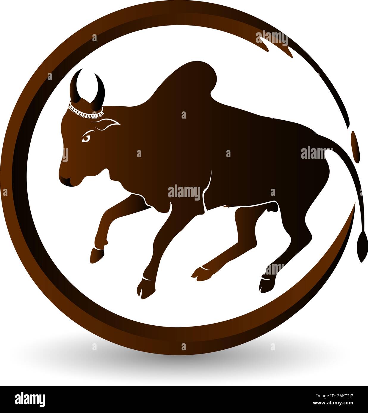 Logo Indian Cow Banque D'Images