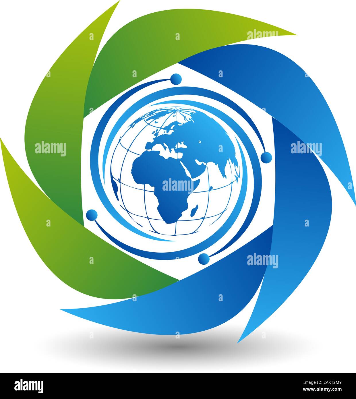 logo globe autour Banque D'Images