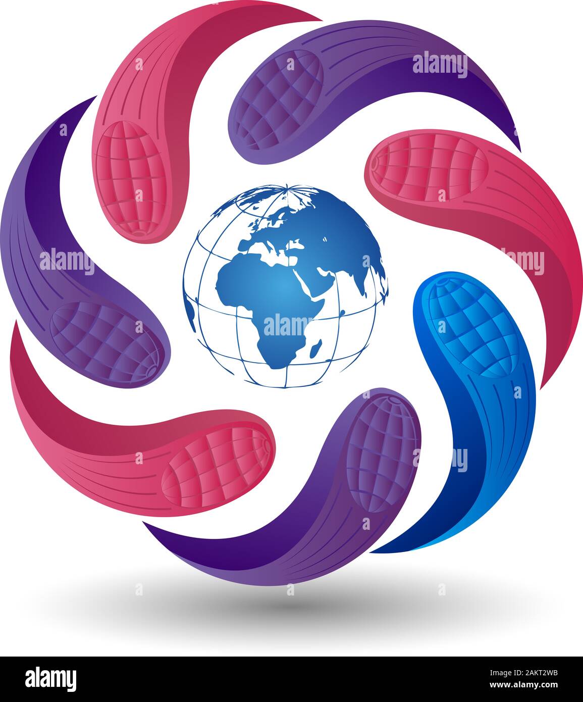 Logo globe Banque D'Images