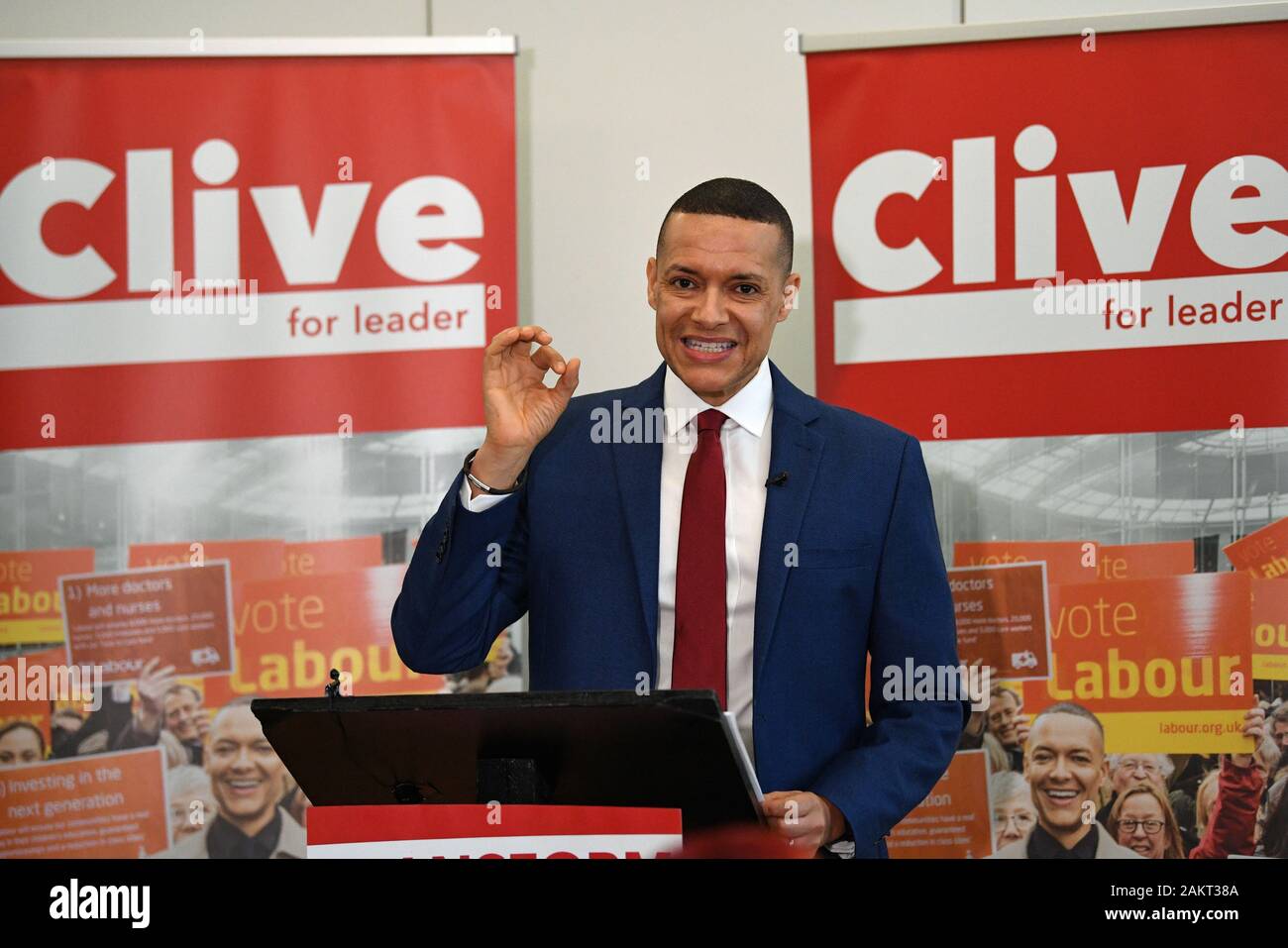 MP du travail Clive Lewis fait un discours au Black Cultural Archives à Brixton, Londres, dans le cadre de sa campagne pour devenir chef du parti. Banque D'Images