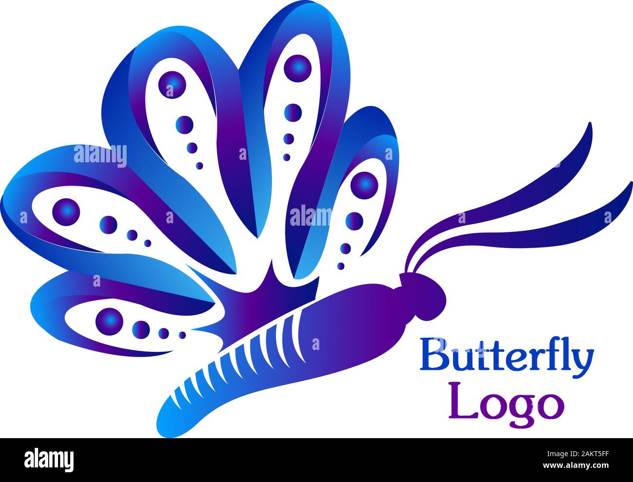logo de papillon Banque D'Images