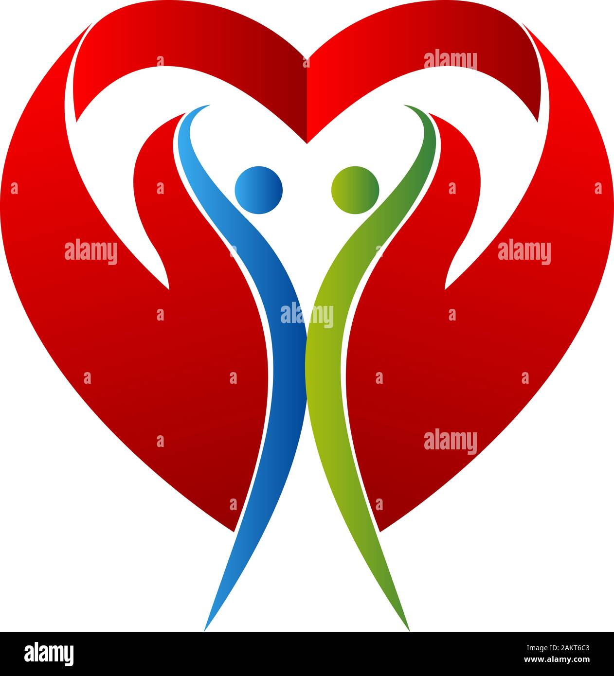 couple amour logo Banque D'Images