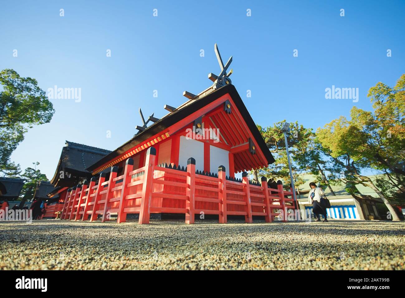 Osaka, Japon - 15 décembre 2019 : Belle scène de Sumiyoshi Taisha, c'est le fameux voyage destinations-ville d'Osaka. Banque D'Images Osaka, Japon - 15 décembre 2019 : Belle scène de Sumiyoshi Taisha, c'est le fameux voyage destinations-ville d'Osaka. Banque D'Images
