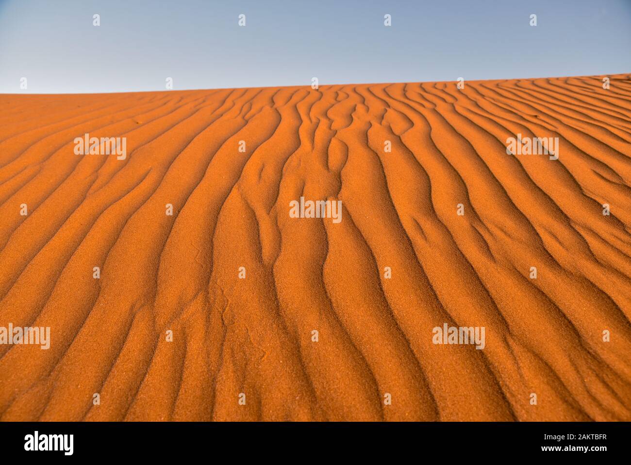 Le sable du désert du Sahara au Maroc près de Mhamid Banque D'Images