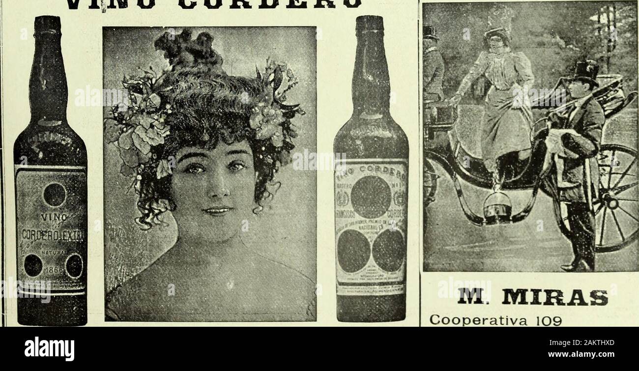 La Mujer . GORDSRO VIiNO. Esios exquisitos VINOS se hallan de venta en todos los establecimientos de Bebidas de la Rerúbiica Argentine M. MIRAS Cooperativa 109 U. Telefónica 879 AMER PICON Exquisito aperitivo, tónico, febrífugo. Venta anualen Italia : 500,000 cajones. Premiado en 28Exposiciones. 1± es el TÉ mas esquisitoimportado de la Chine,la marca de El Favorito,que se vende en la Argentina. Fielque tomándolo constantesconseguirán Scheiner garantiza los amanteseterna luna de miel. Por repitocon profundoque esa causa pensamiento es el mejor del mundola TÉ marca de EL FAVORITO. Banque D'Images