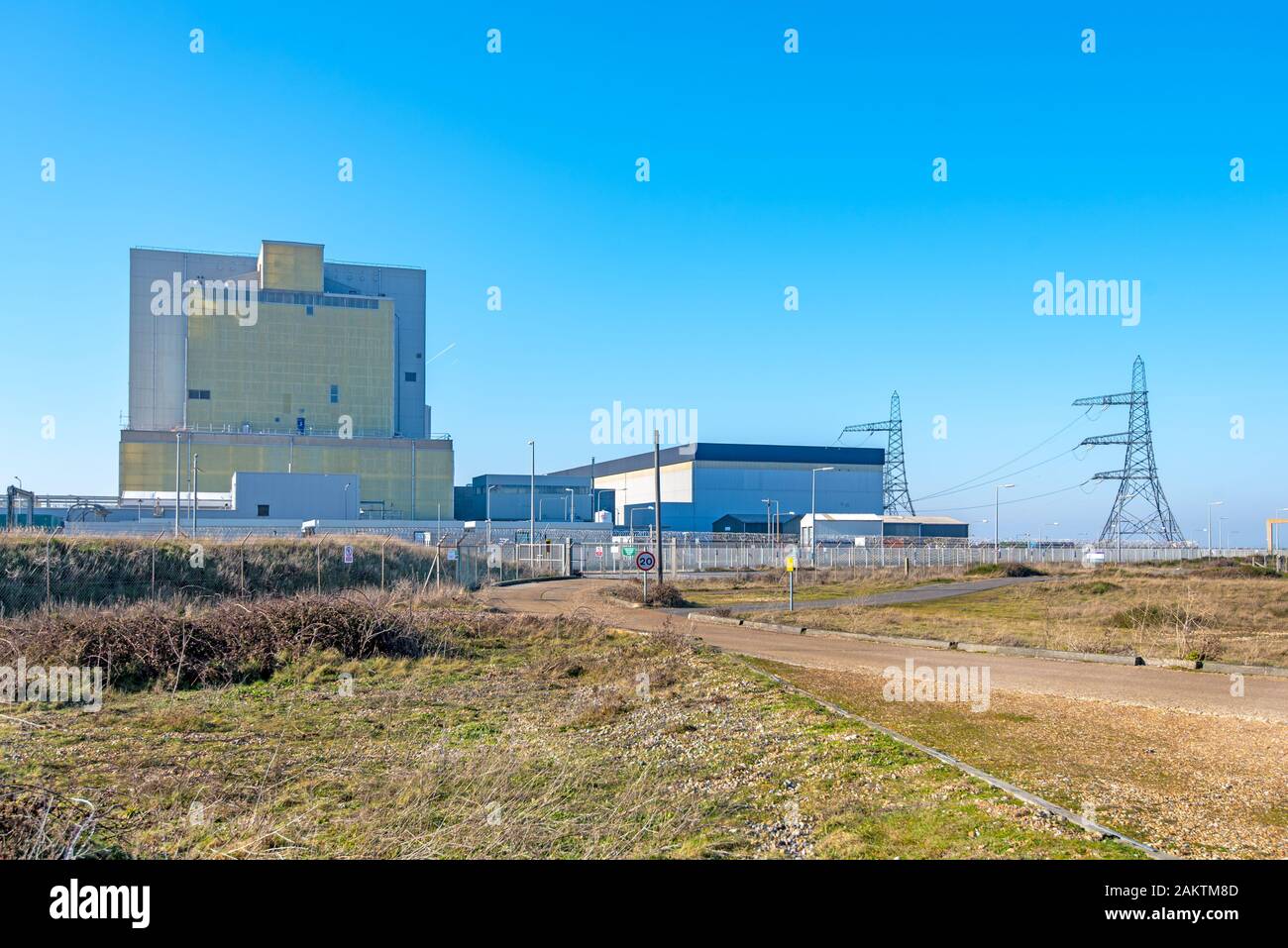 DUNGENESS, Kent, UK - 15FEB2019 : un dormeur Power Station est aujourd'hui désaffecté, ayant été en production de 1965 à 2006. Banque D'Images