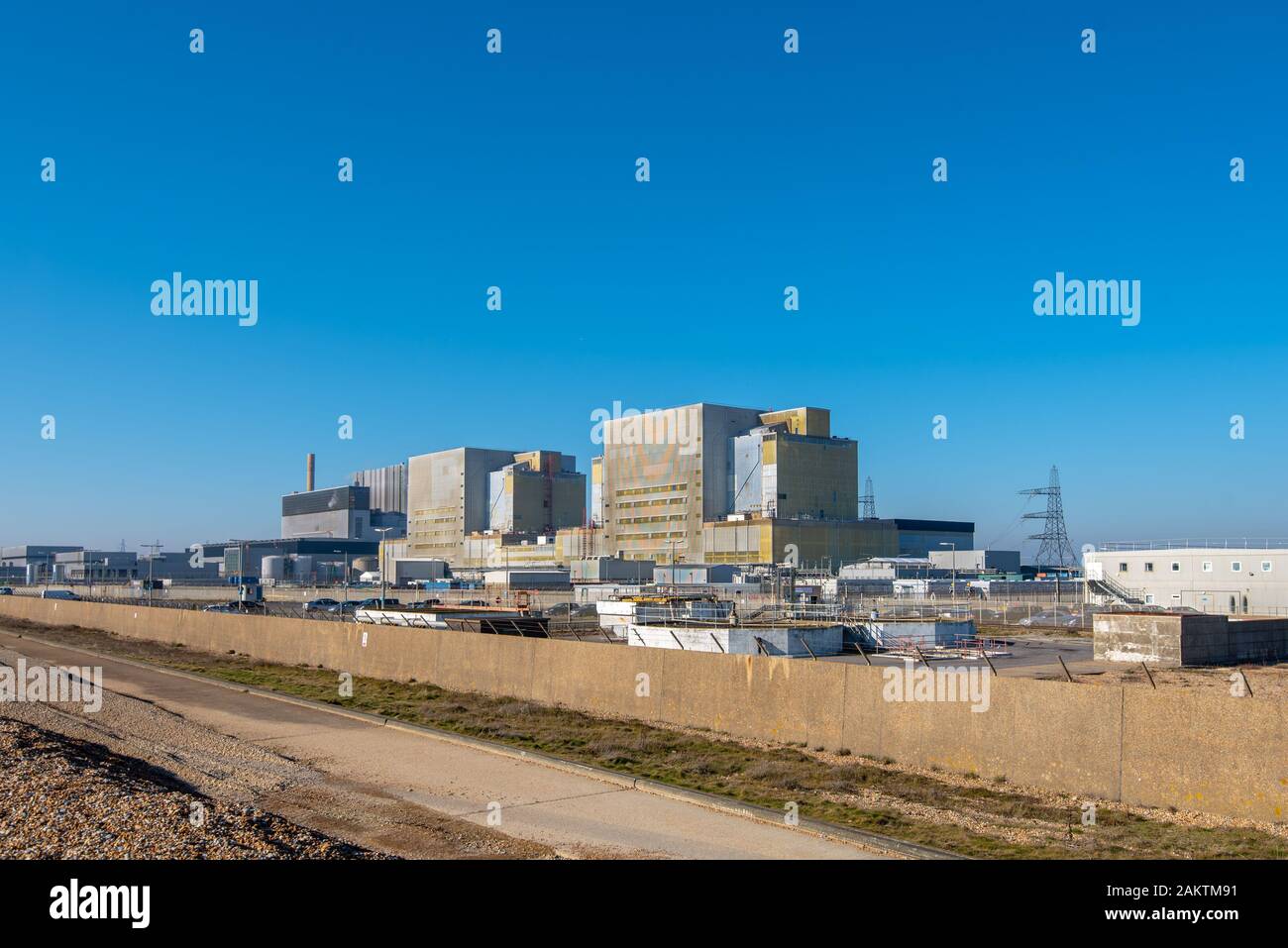 DUNGENESS, Kent, UK - 15FEB2019 : un dormeur Power Station est aujourd'hui désaffecté, ayant été en production de 1965 à 2006. Banque D'Images