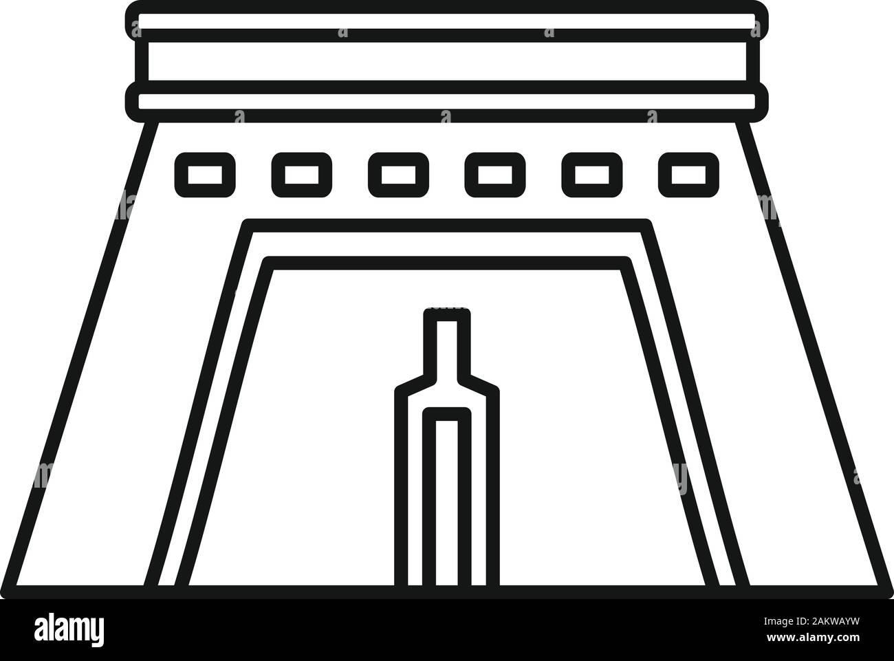 Egypte temple icône. Décrire l'egypte temple icône vecteur pour la conception web isolé sur fond blanc Illustration de Vecteur