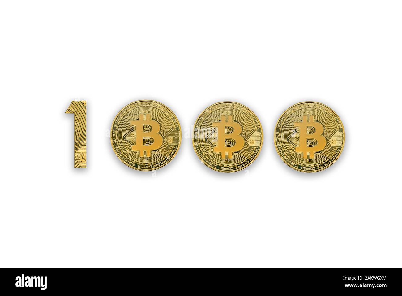 taux de change de 1000 bitcoin, isolé. Style de devise Crypto pour le  design Photo Stock - Alamy
