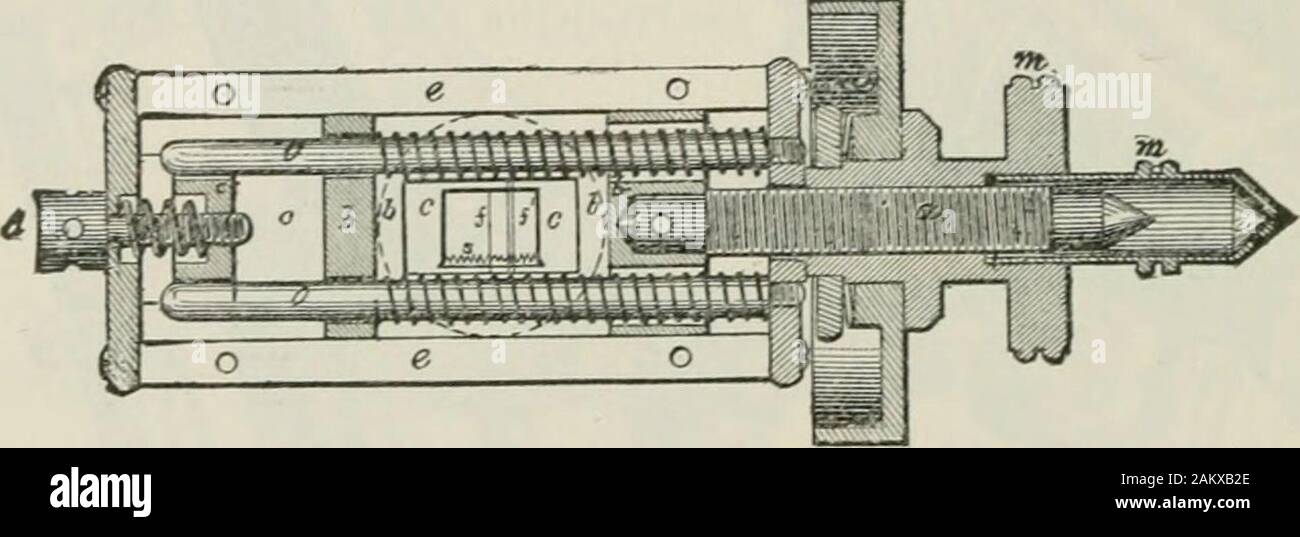 Levés topographiques ; y compris, géographique, d'exploration et de cartographie militaire, avec des notes sur le camping, la chirurgie d'urgence, et la photographie . Fig. 162,-huit pouces Direction théodolite. 558 LES TRAVAUX SUR LE TERRAIN DES TRIANG U LATION. ou de films. Elles sont semblables aux curseurs de l'oculaire d'un télescope. L'appareil se compose d'tliree taux sepa-parties : 1. Le tube du microscope, transportant les lentilles pour grossir-ing les divisions sur le cercle et les poils ; 2. Une grande vis à tête ronde la circonférence extérieure du divisé, et c'est de lire à l'aide d'une aiguille fixe ; et 3. Un peigne-échelle et cross-h Banque D'Images