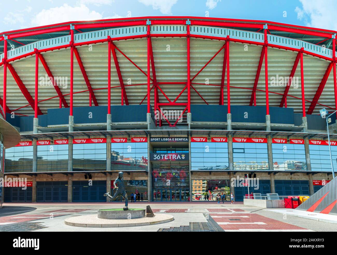 Visite de l'Estadio da Luz - aire de jeux officielle du FC Benfica Banque D'Images