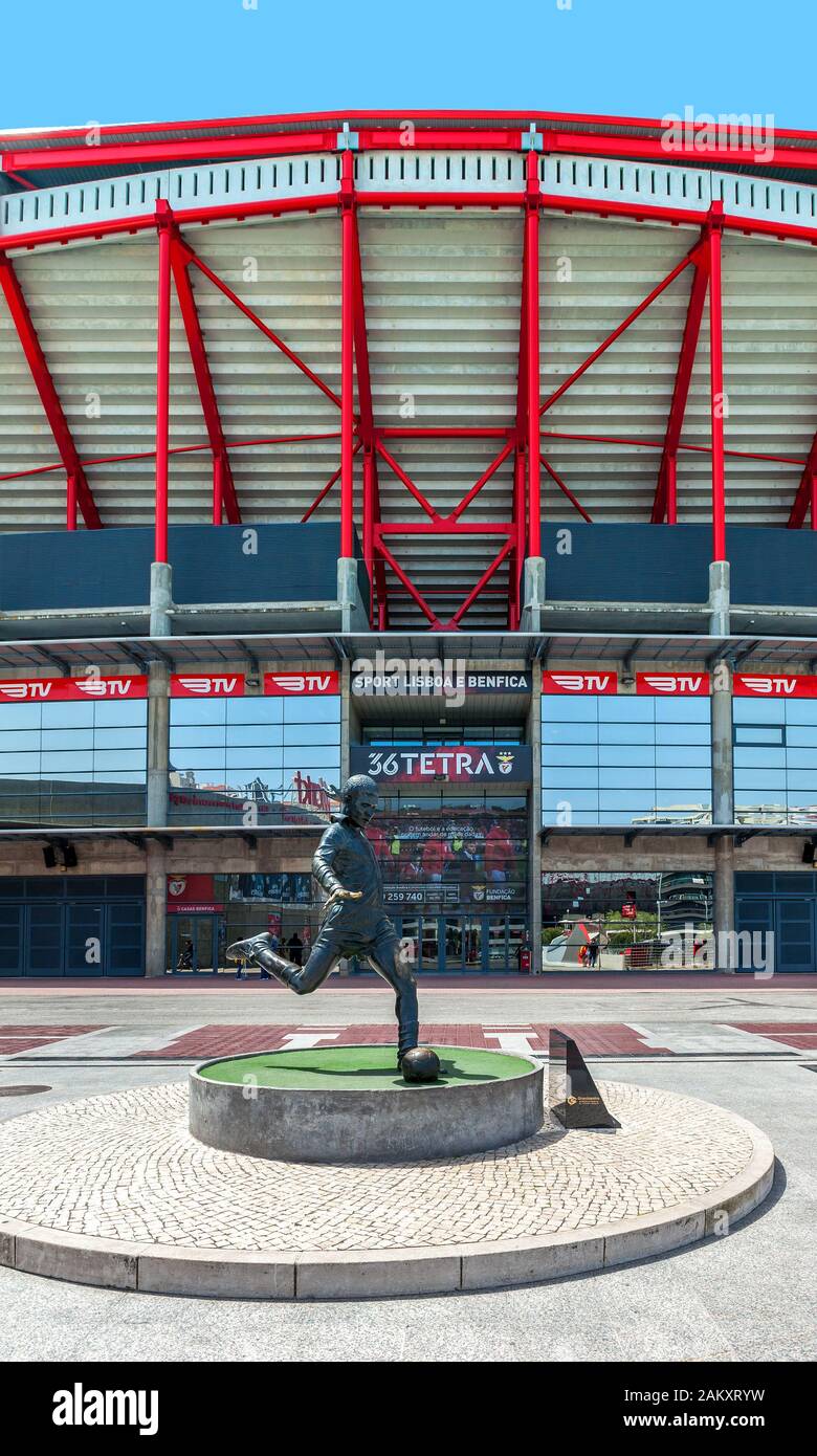 Visite de l'Estadio da Luz - aire de jeux officielle du FC Benfica Banque D'Images