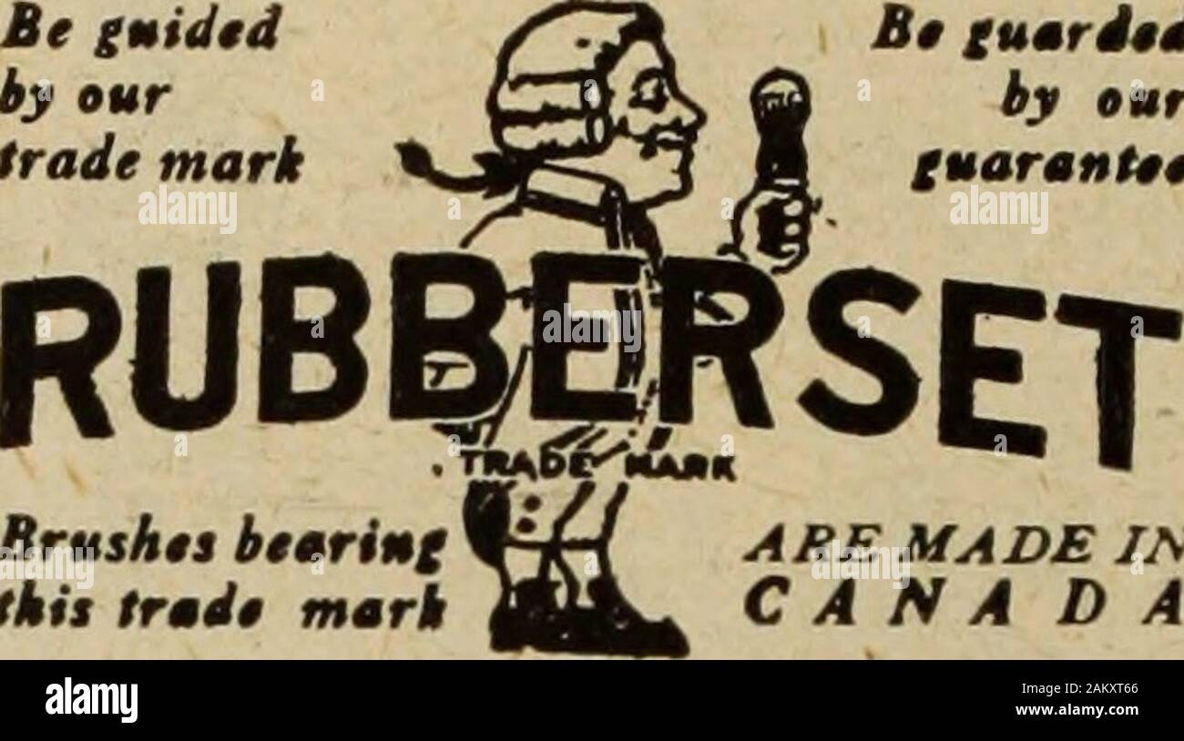 Farmer's magazine (décembre 1920) . IMPERIAL OIL LIMITED, ^Disiribuiors allCiiiesGILBERT Les Branches & BARKER MFG. Les agriculteurs 38 décembre Magazine CO., 1 si .o liste réponse ! ! Ans-wer ? Cumberland, Maryland, ^^.Novembre 29, 1919,P LUBBERSET SOCIÉTÉ, messieurs : après combien d'années de service devraient être jetés blaireau aiRUBBERSET ? Le premier blaireau (et la seule jI brosse jamais acheté était un rubberset en 1906. Thtwas l'année j'ai commencé le rasage. Aujourd'hui que l'INB en état neuf, en fait mieux, parce qu'Laccustomed à elle et de savoir exactement comment s'xyie : I- s'il avait avec moi alors qu'en trai Banque D'Images